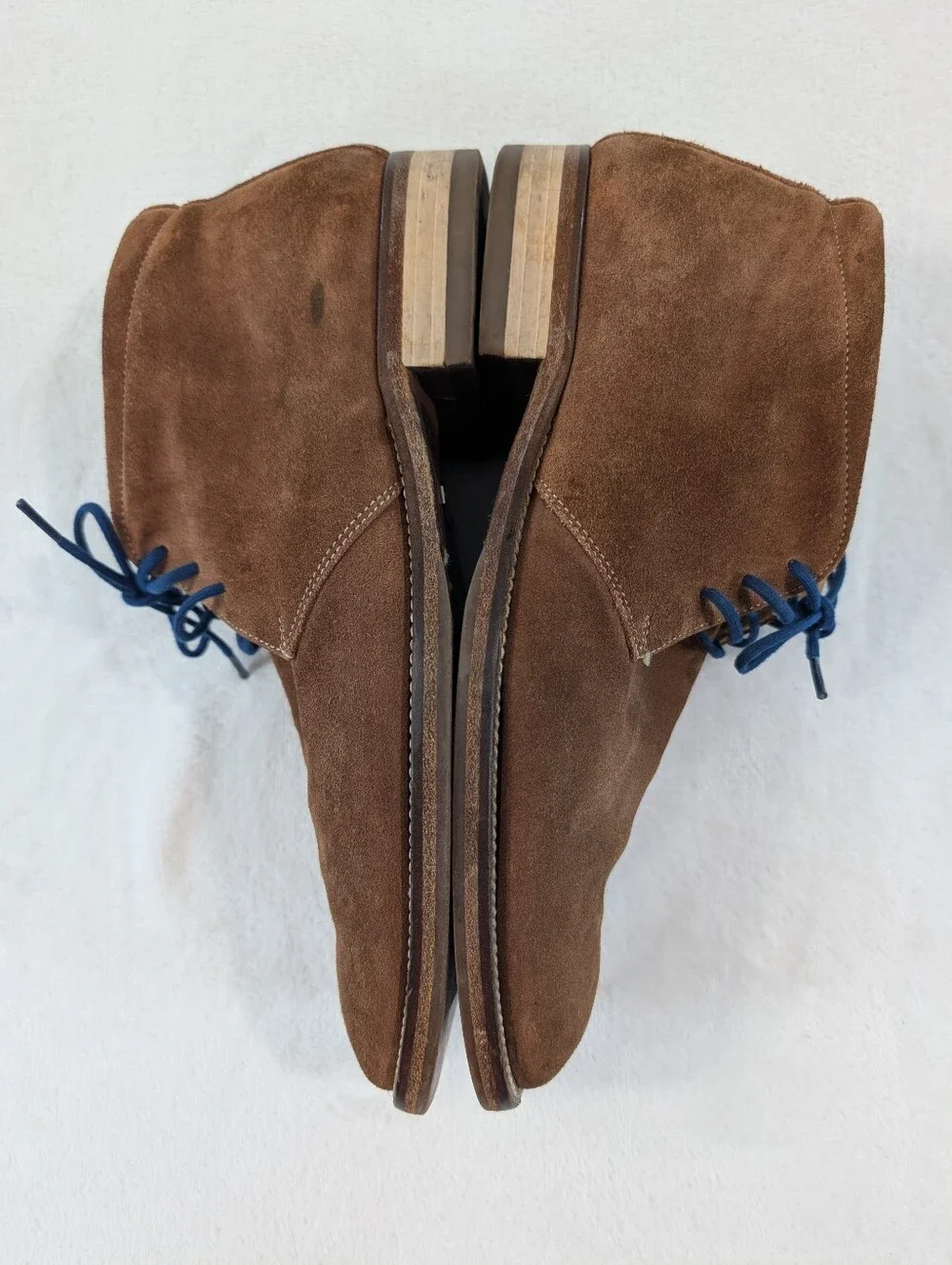 Gordon Rush Tan Suede Leather Chukka Boots Made in Italy Square Toe Men’s Sz 10